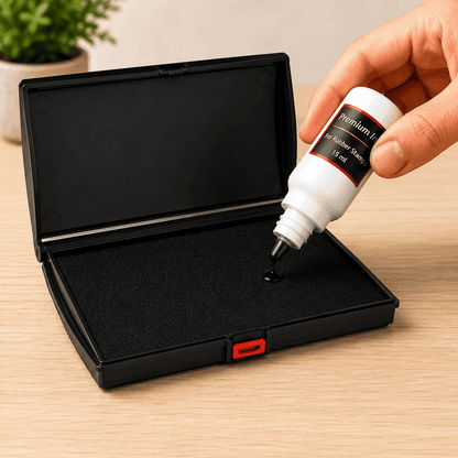 Big Size Ink Pad (6x4 Inch) with 15 ml Premium Ink – For Large Stamps