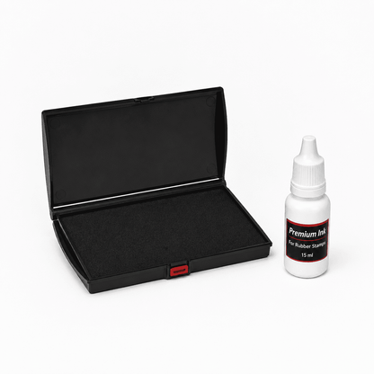 Big Size Ink Pad (6x4 Inch) with 15 ml Premium Ink – For Large Stamps
