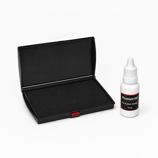 Big Size Ink Pad (6x4 Inch) with 15 ml Premium Ink – For Large Stamps