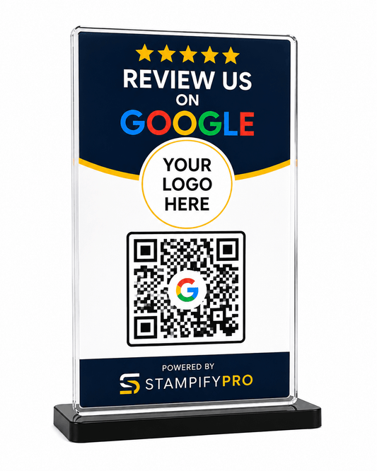 Google Review QR Stand | AI Review Assistant + 1 Year Portal