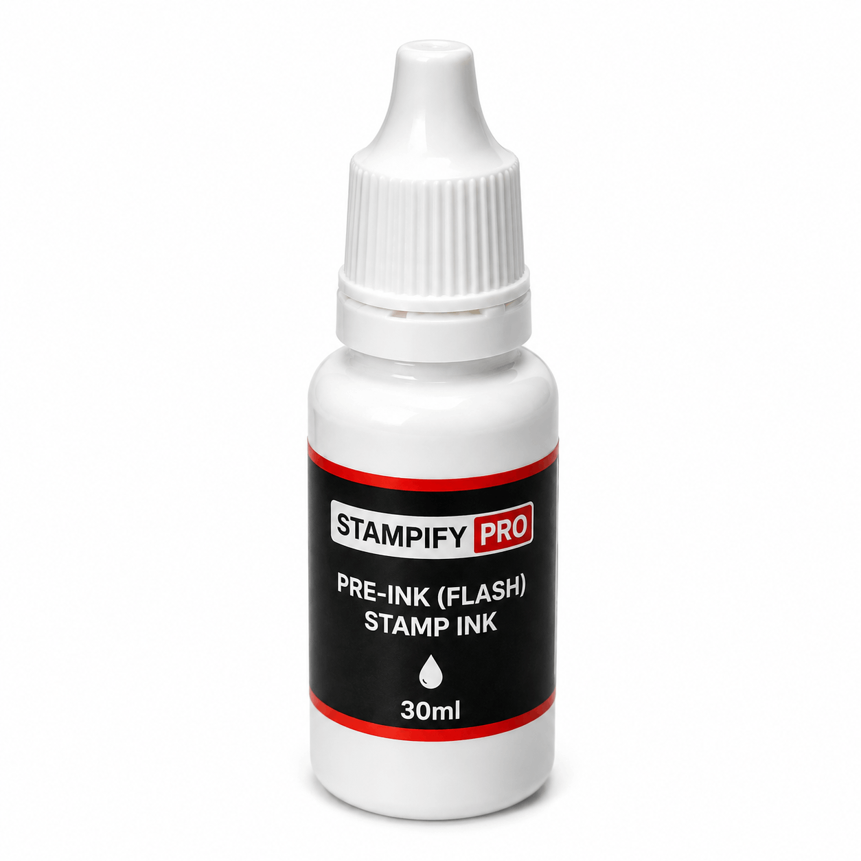 Permanent Waterproof Refill Ink for Pre-Ink & Flash Stamps (30ml)